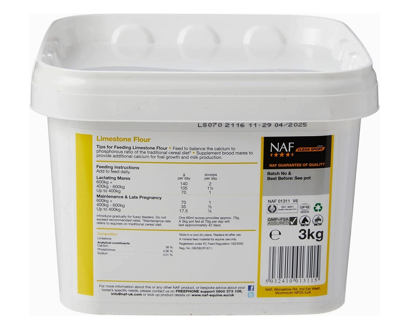 NAF - Limestone Flour 3kg | Horse Care - Buy Online SPR Centre UK