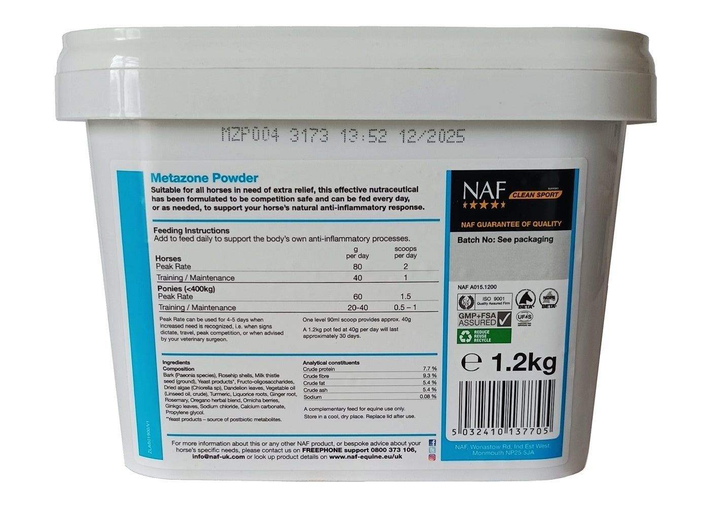 NAF - Metazone Powder | Horse Care - Buy Online SPR Centre UK