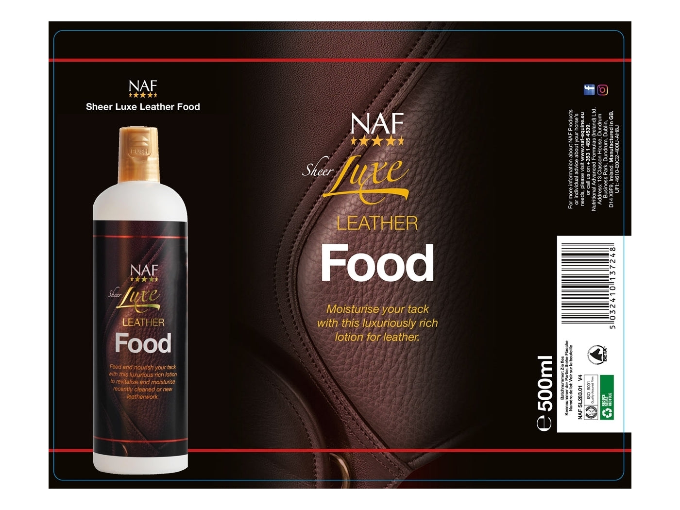 NAF - Sheer Luxe Leather Food | Tack Care - Buy Online SPR Centre UK