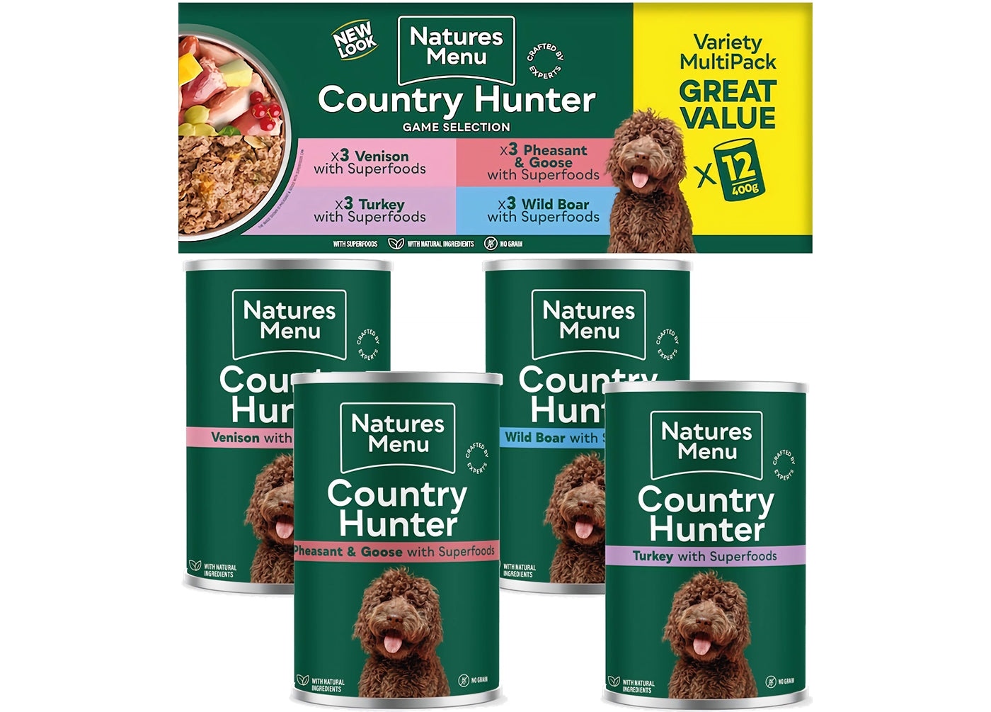 Natures Menu - Country Hunter Game Selection Multipack 12 x 400g - Buy Online SPR Centre UK