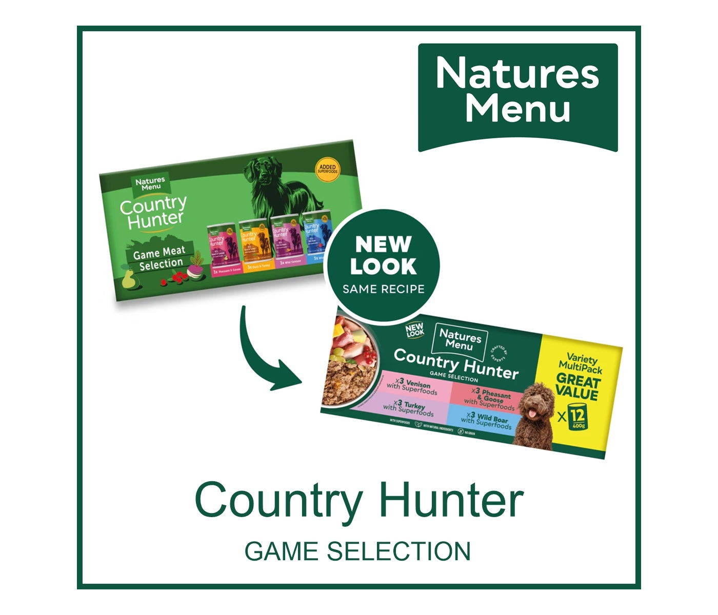 Natures Menu - Country Hunter Game Selection Multipack 12 x 400g - Buy Online SPR Centre UK