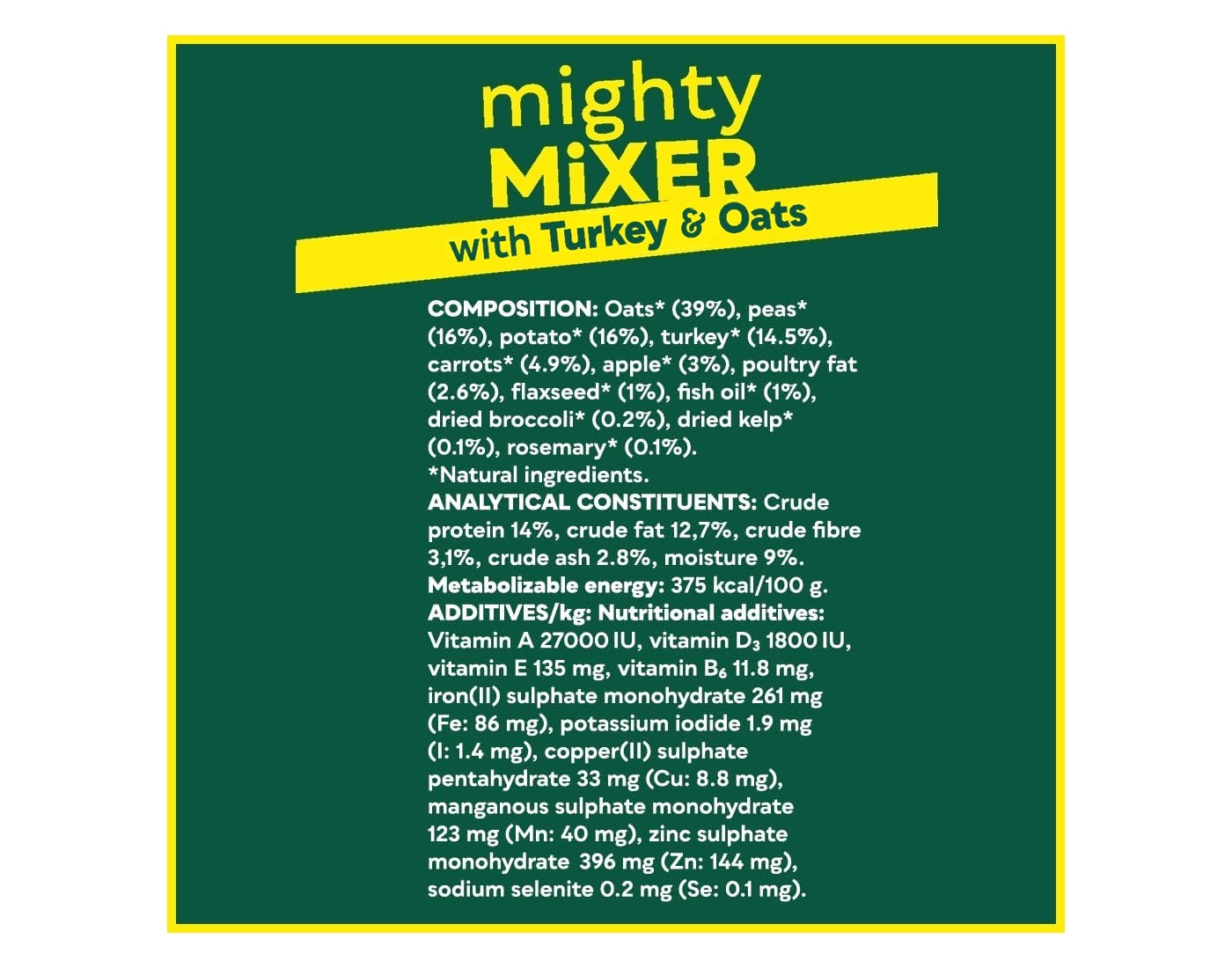 Natures Menu - Mighty Mixer with Turkey & Oats - Buy Online SPR Centre UK