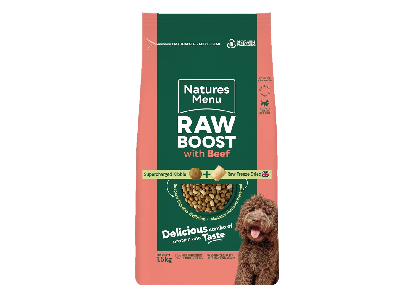 Natures Menu - Raw Boost with Beef | Freeze Dried Dog Food - Buy Online SPR Centre UK