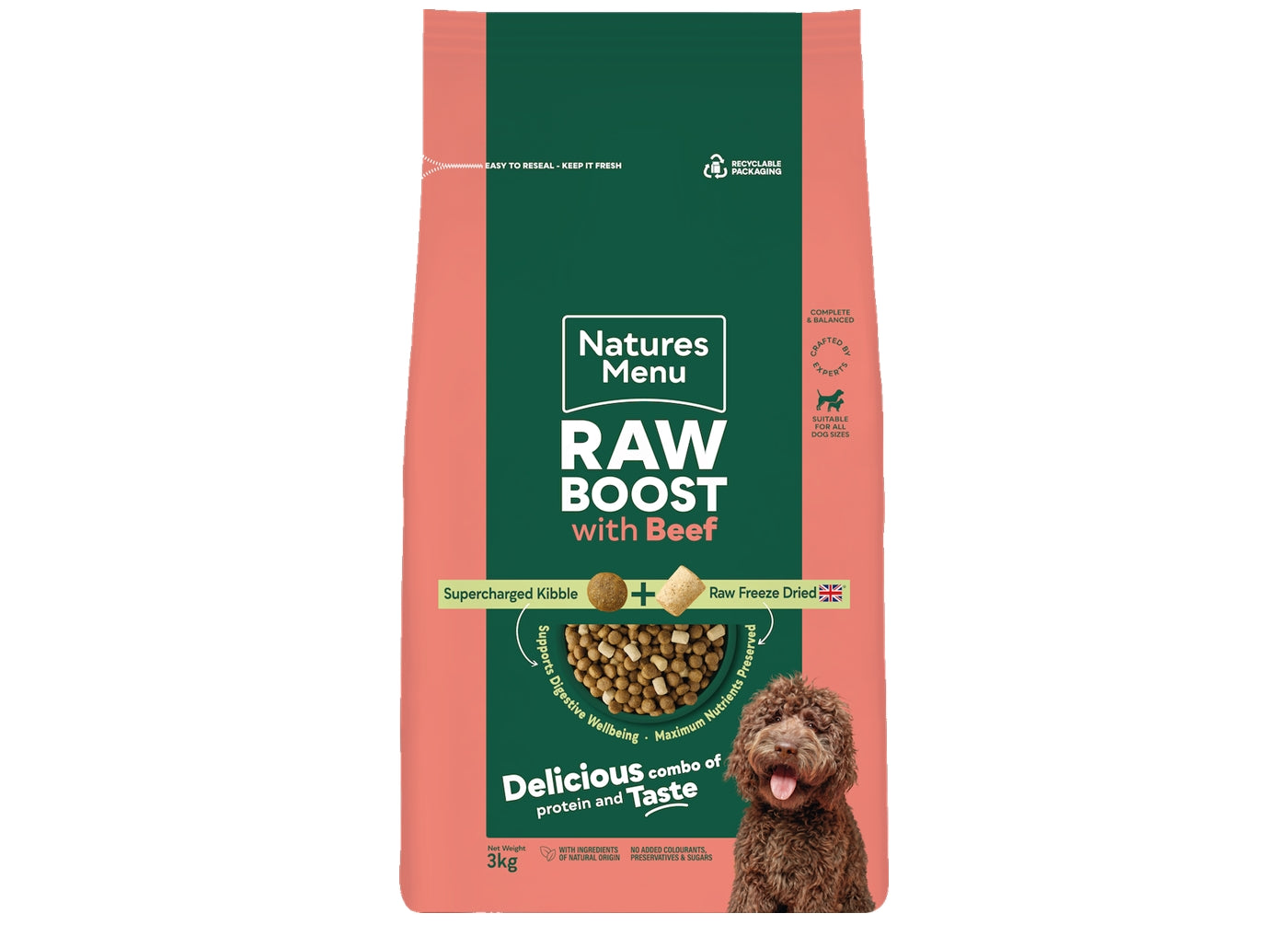 Natures Menu - Raw Boost with Beef | Freeze Dried Dog Food - Buy Online SPR Centre UK