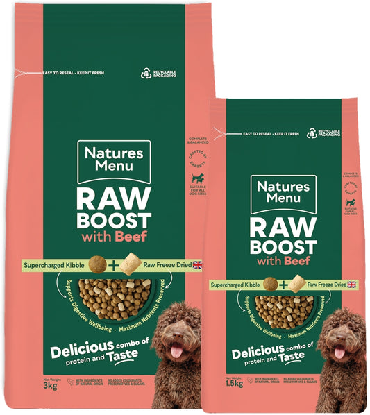 Natures Menu - Raw Boost with Beef | Freeze Dried Dog Food - Buy Online SPR Centre UK