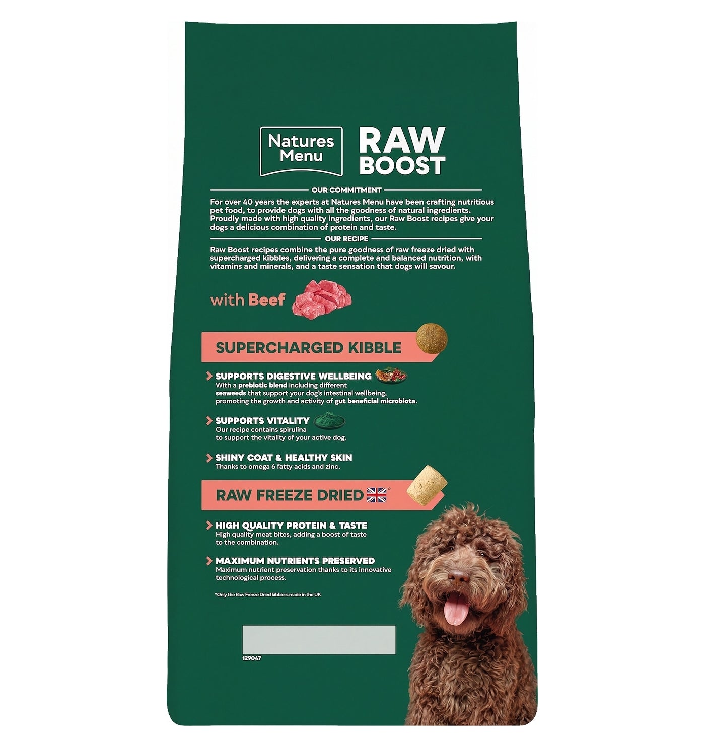 Natures Menu - Raw Boost with Beef | Freeze Dried Dog Food - Buy Online SPR Centre UK