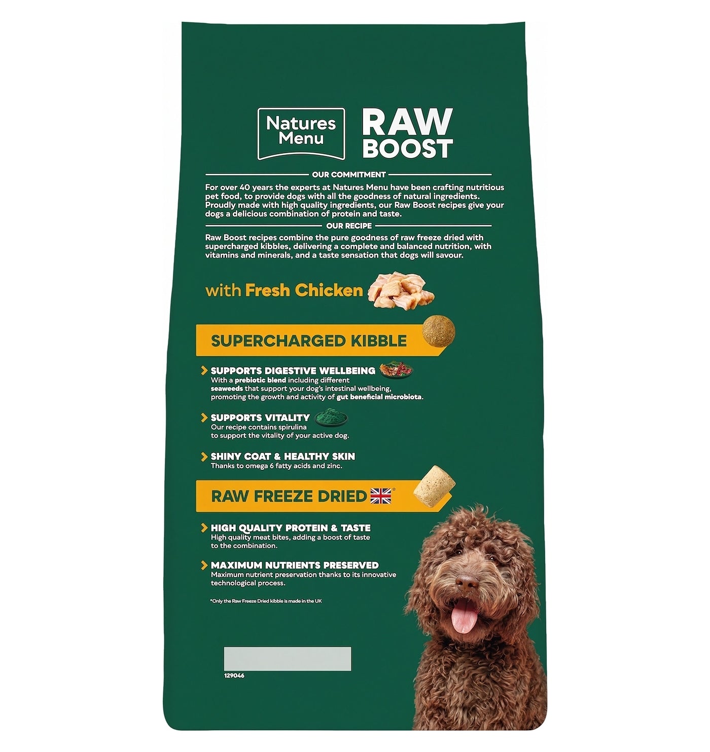 Natures Menu - Raw Boost with Chicken | Freeze Dried Dog Food - Buy Online SPR Centre UK