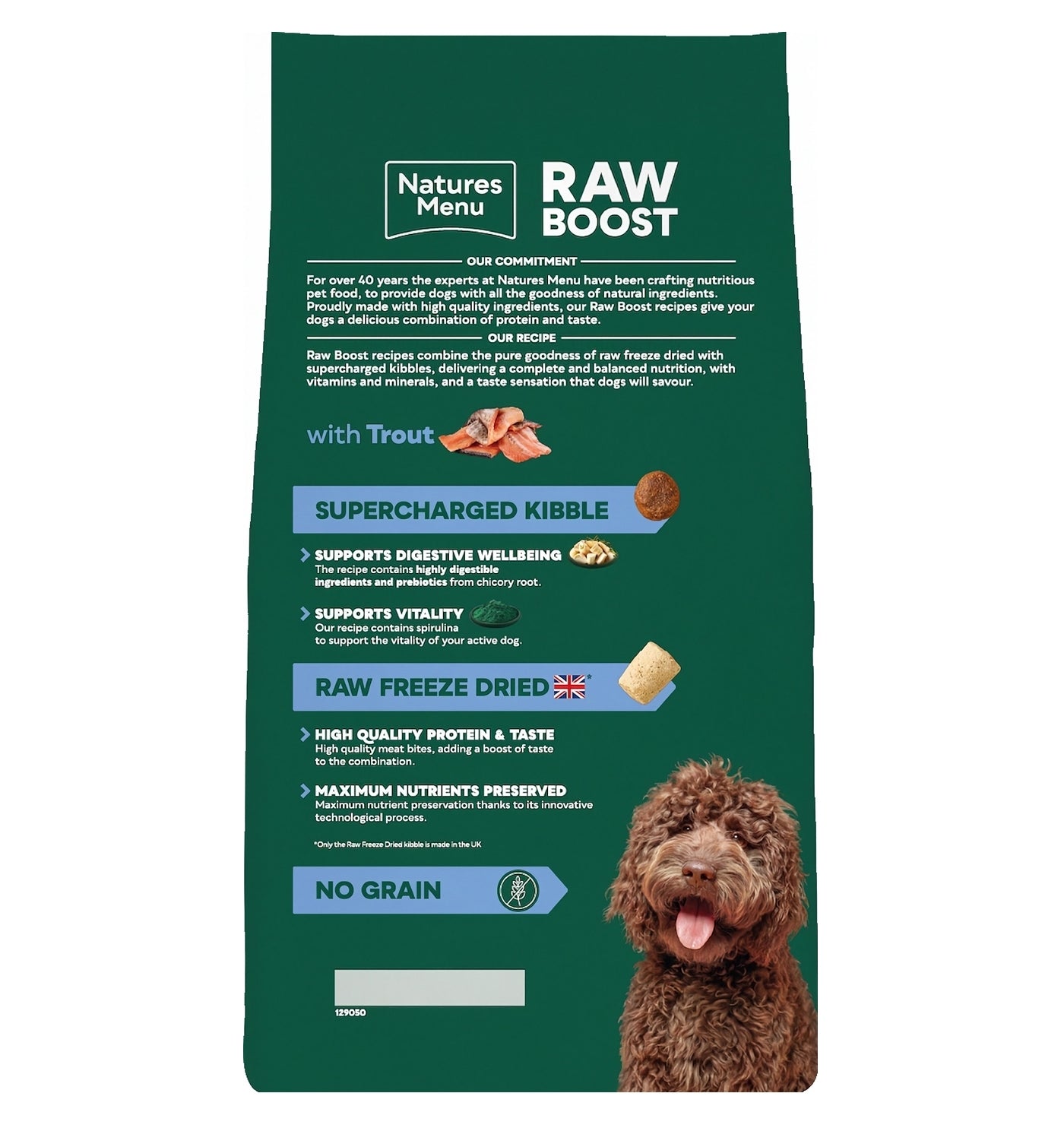Natures Menu Raw Boost with Trout | Freeze Dried Dog Food - Buy Online SPR Centre UK