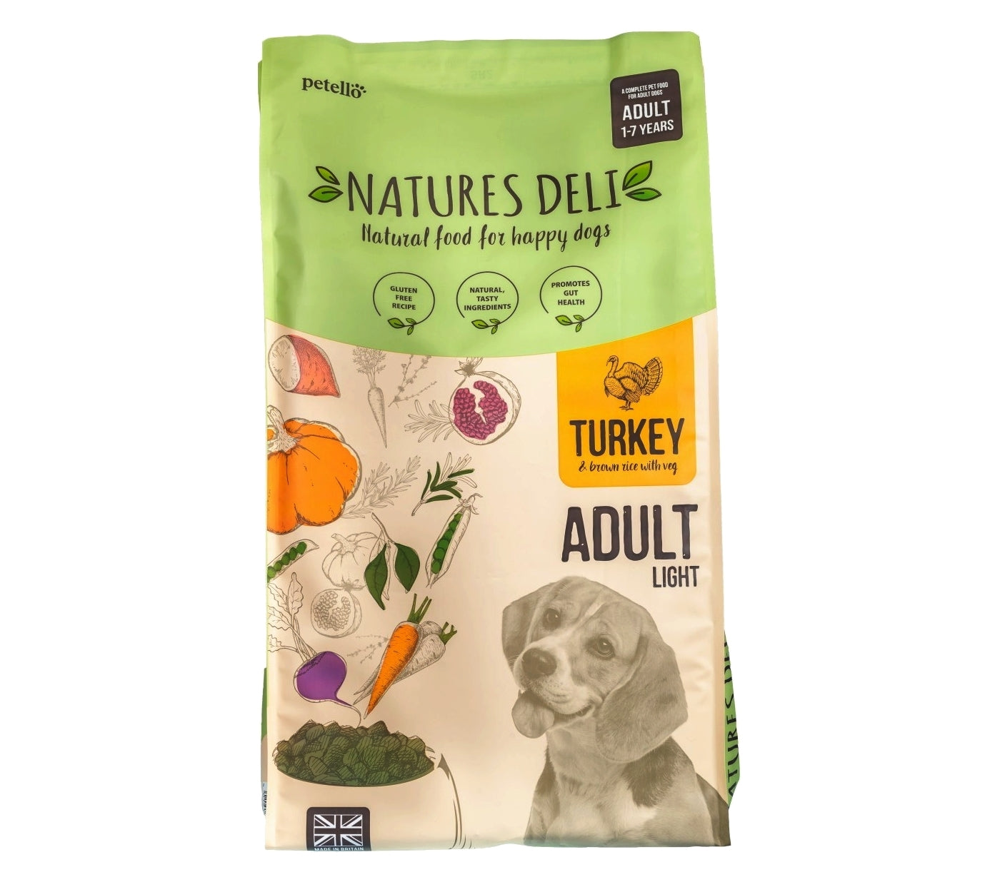 Natures Deli Adult Light Turkey & Rice Dog Food 2kg - Buy Online SPR Centre UK