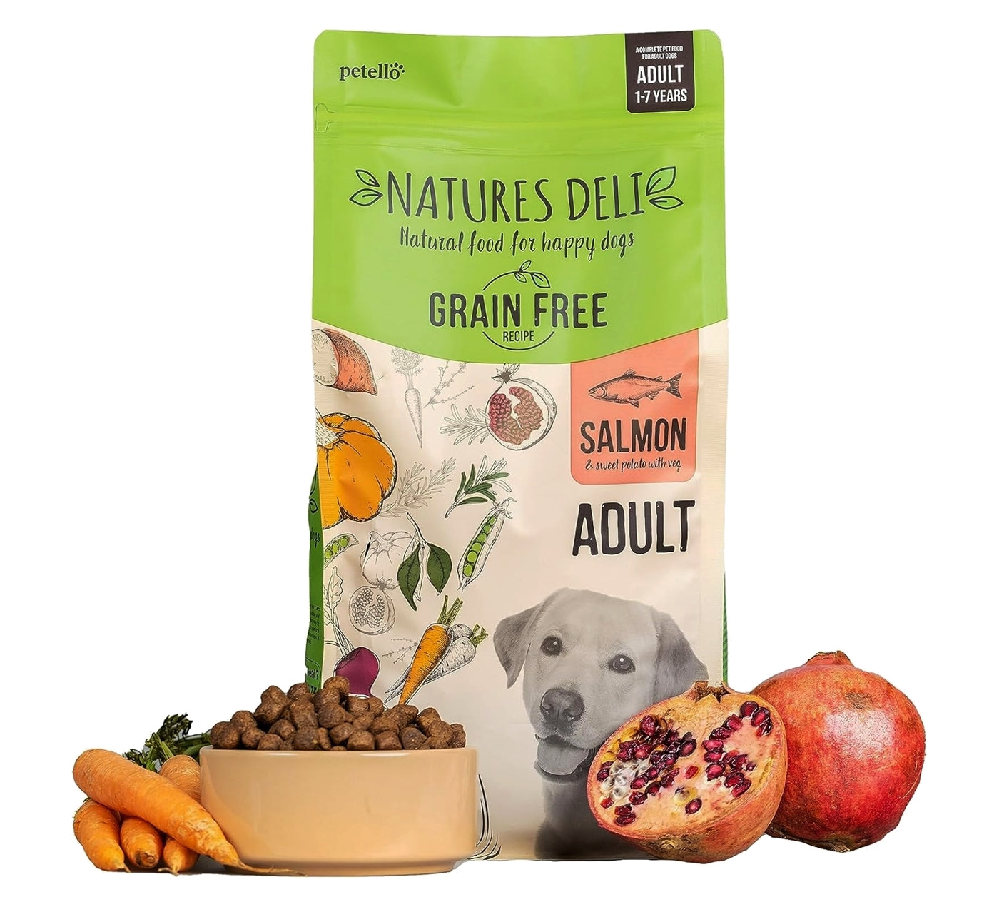 Natures Deli - Adult Grain Free Salmon & Sweet Potato Dog Food - 2kg
