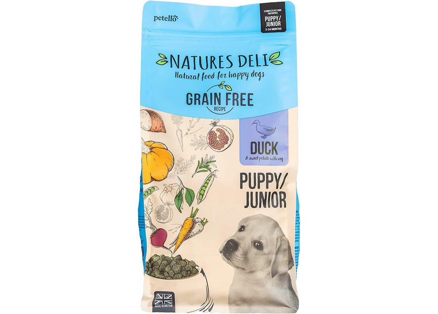 Natures Deli - Puppy/Junior Grain Free Duck & Sweet Potato - Buy Online SPR Centre UK