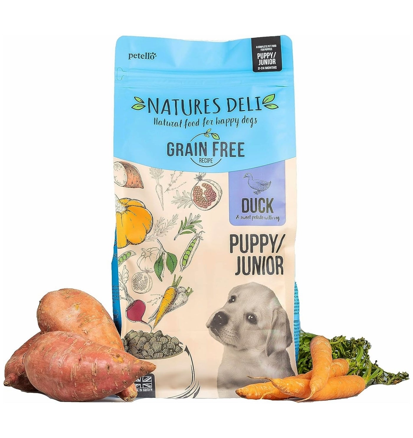 Natures Deli - Puppy/Junior Grain Free Duck & Sweet Potato - Buy Online SPR Centre UK