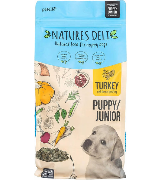 Natures Deli - Puppy/Junior Turkey & Rice 2kg - Buy Online SPR Centre UK