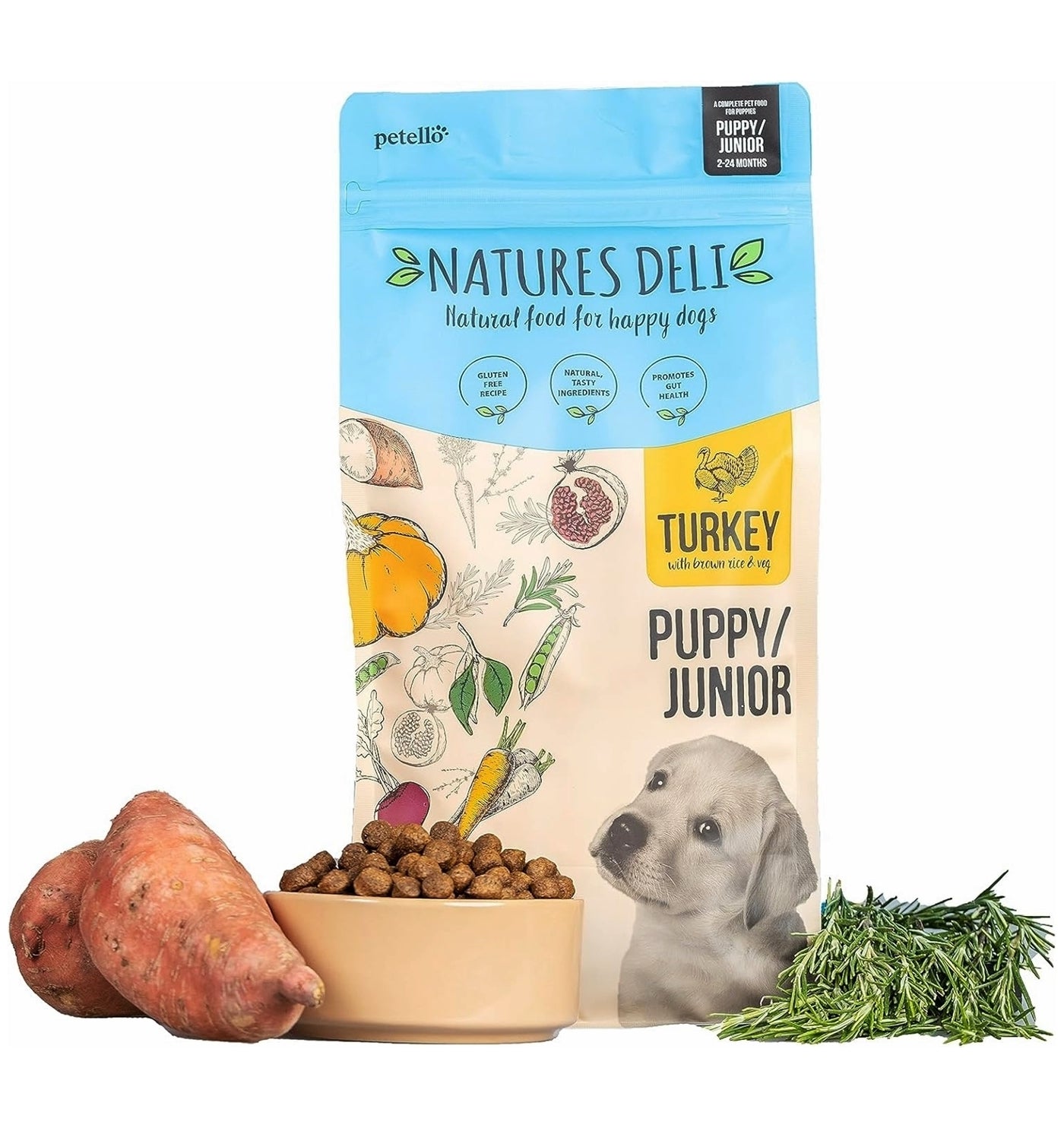 Natures Deli - Puppy/Junior Turkey & Rice 2kg - Buy Online SPR Centre UK