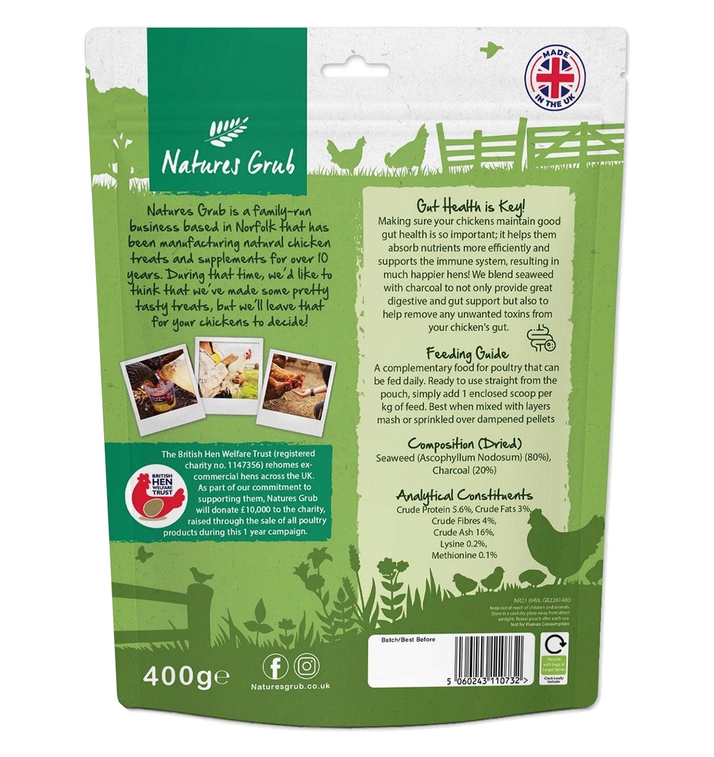 Natures Grub Healthy Gut | Poultry Supplement - Buy Online SPR Centre UK