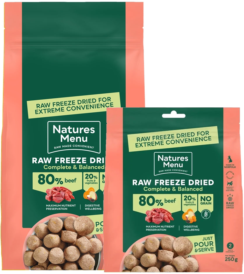 Natures Menu - 80% Beef, Freeze Dried Nuggets | Dog Food - Buy Online SPR Centre UK