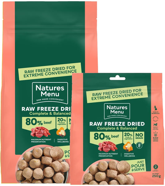 Natures Menu - 80% Beef, Freeze Dried Nuggets | Dog Food - Buy Online SPR Centre UK