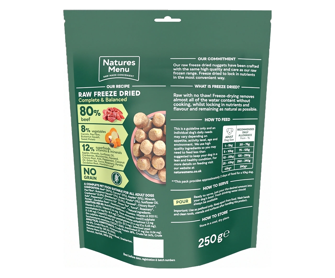 Natures Menu - 80% Beef, Freeze Dried Nuggets | Dog Food - Buy Online SPR Centre UK