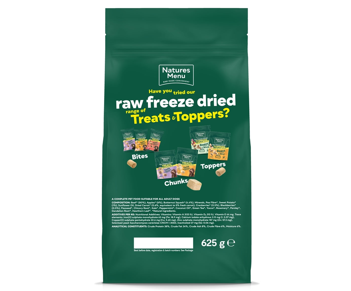 Natures Menu - 80% Beef, Freeze Dried Nuggets | Dog Food - Buy Online SPR Centre UK