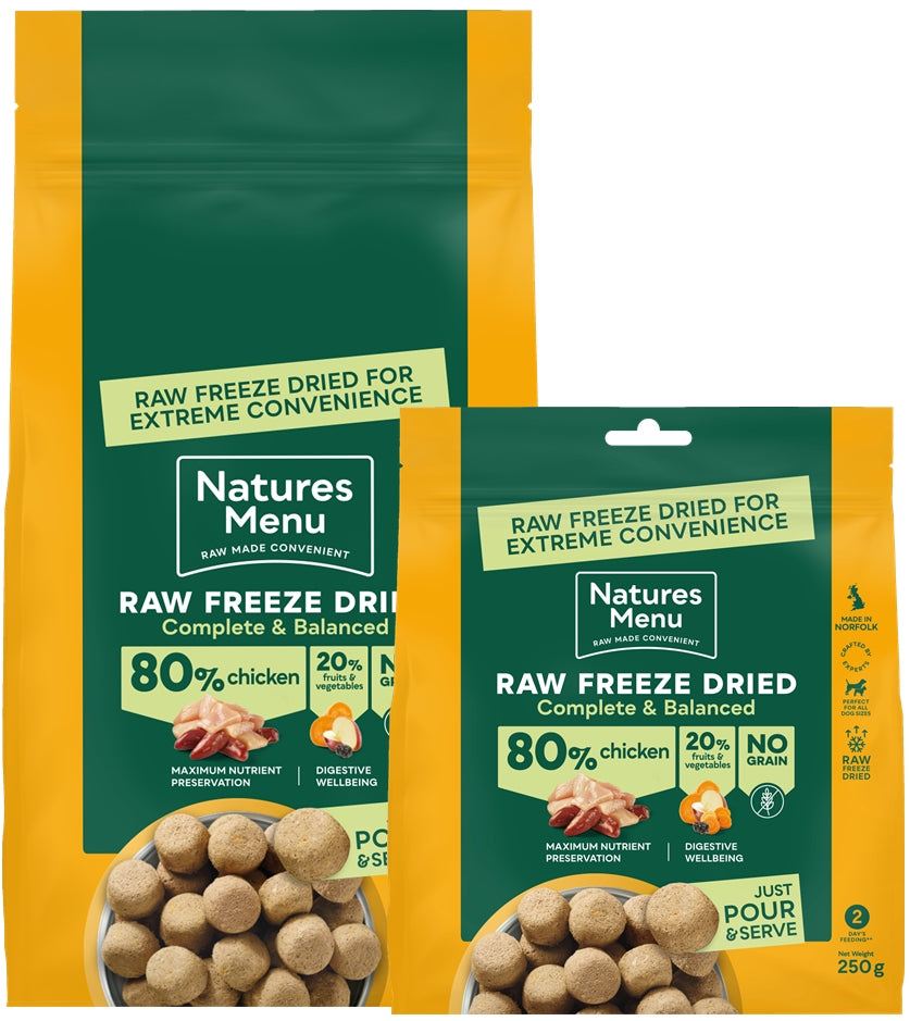 Natures Menu - 80% Chicken Raw Freeze Dried Nuggets - Buy Online SPR Centre UK