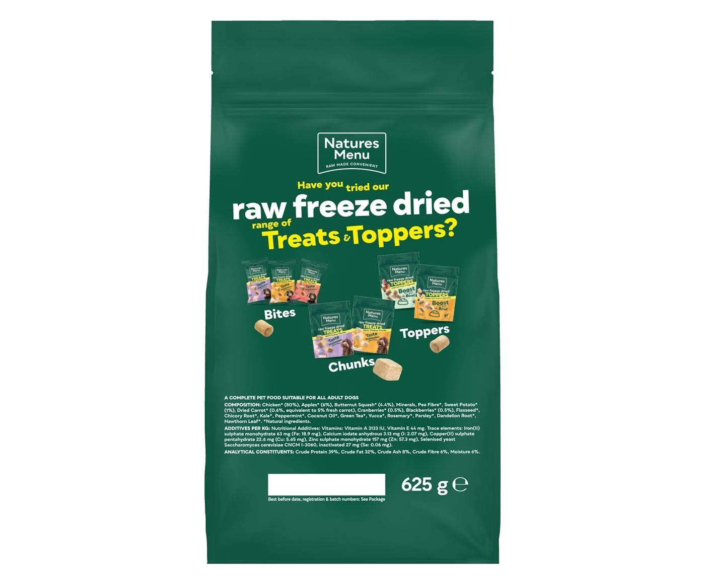 Natures Menu - 80% Chicken Raw Freeze Dried Nuggets - Buy Online SPR Centre UK
