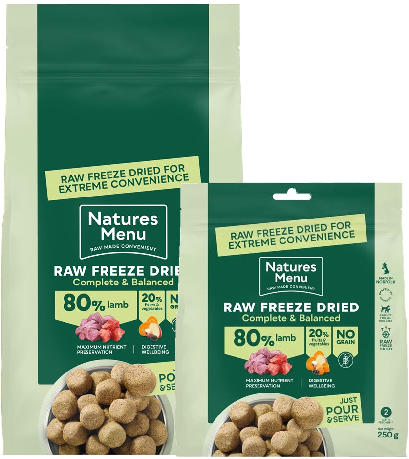 Natures Menu - 80% Lamb Freeze Dried Nuggets | Dog Food - Buy Online SPR Centre UK