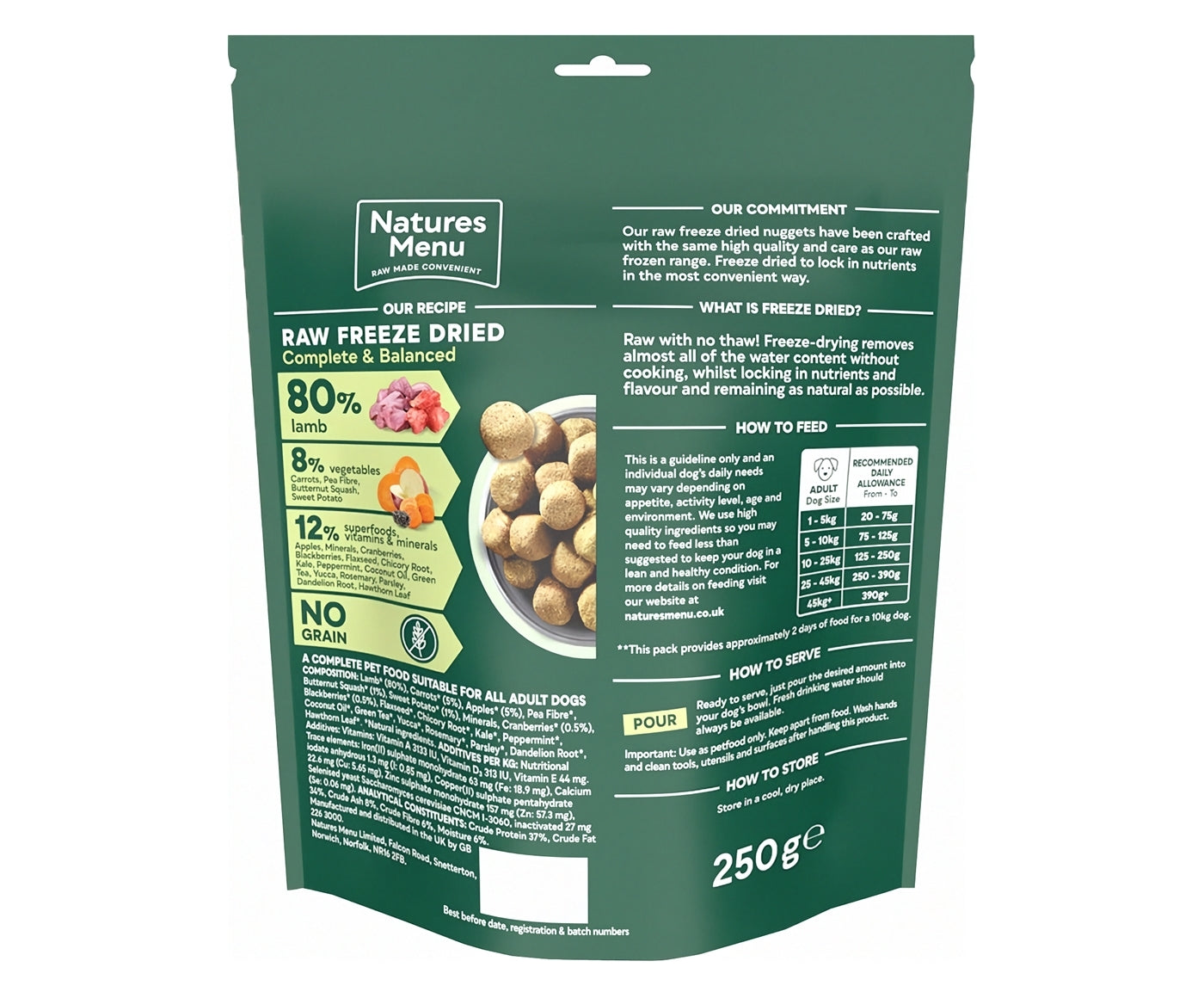 Natures Menu - 80% Lamb Freeze Dried Nuggets | Dog Food - Buy Online SPR Centre UK