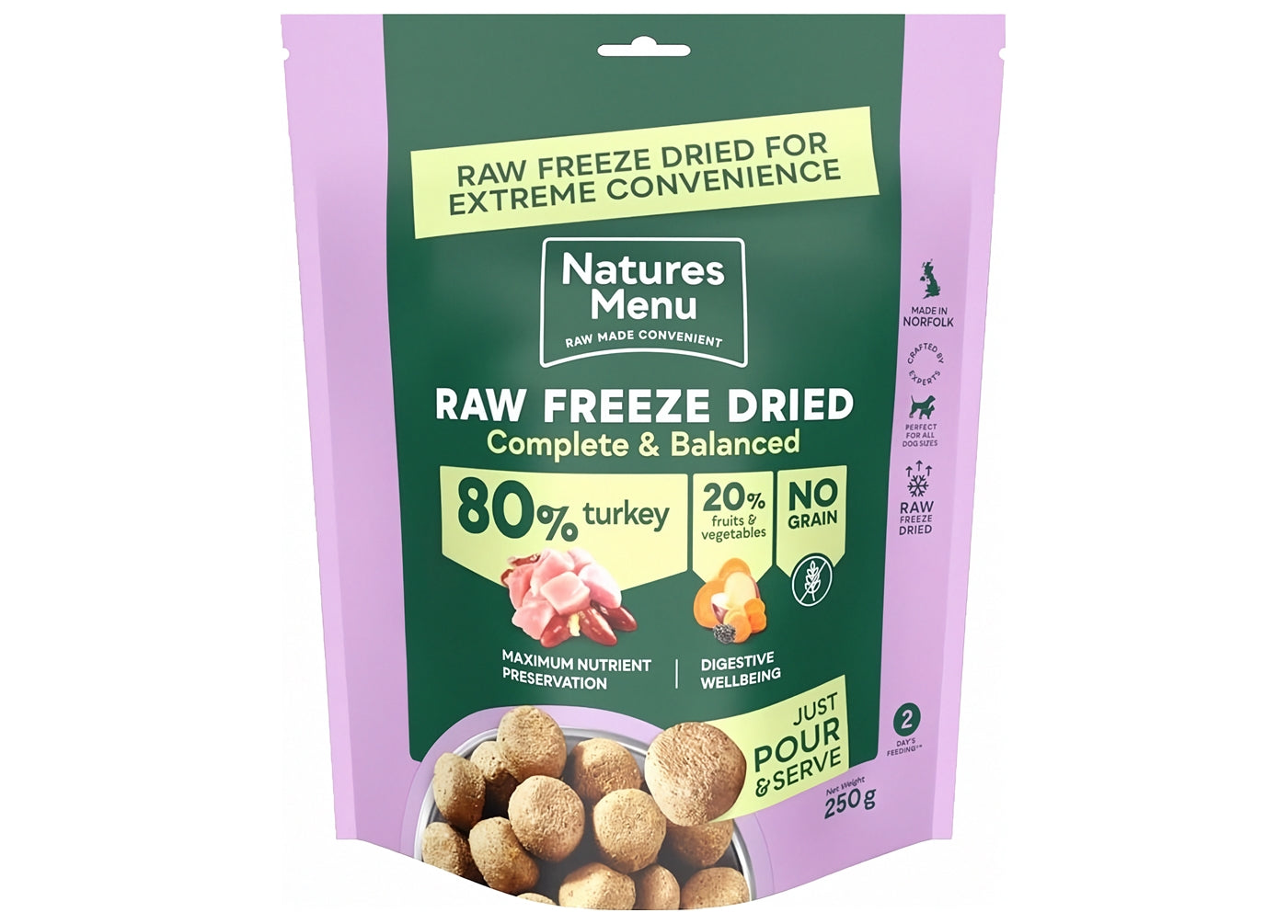 Natures Menu - 80% Turkey Freeze Dried Nuggets