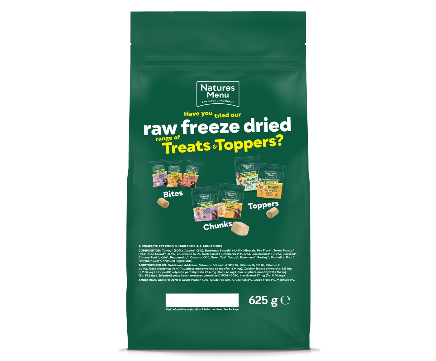Natures Menu - 80% Turkey Freeze Dried Nuggets - Buy Online SPR Centre UK