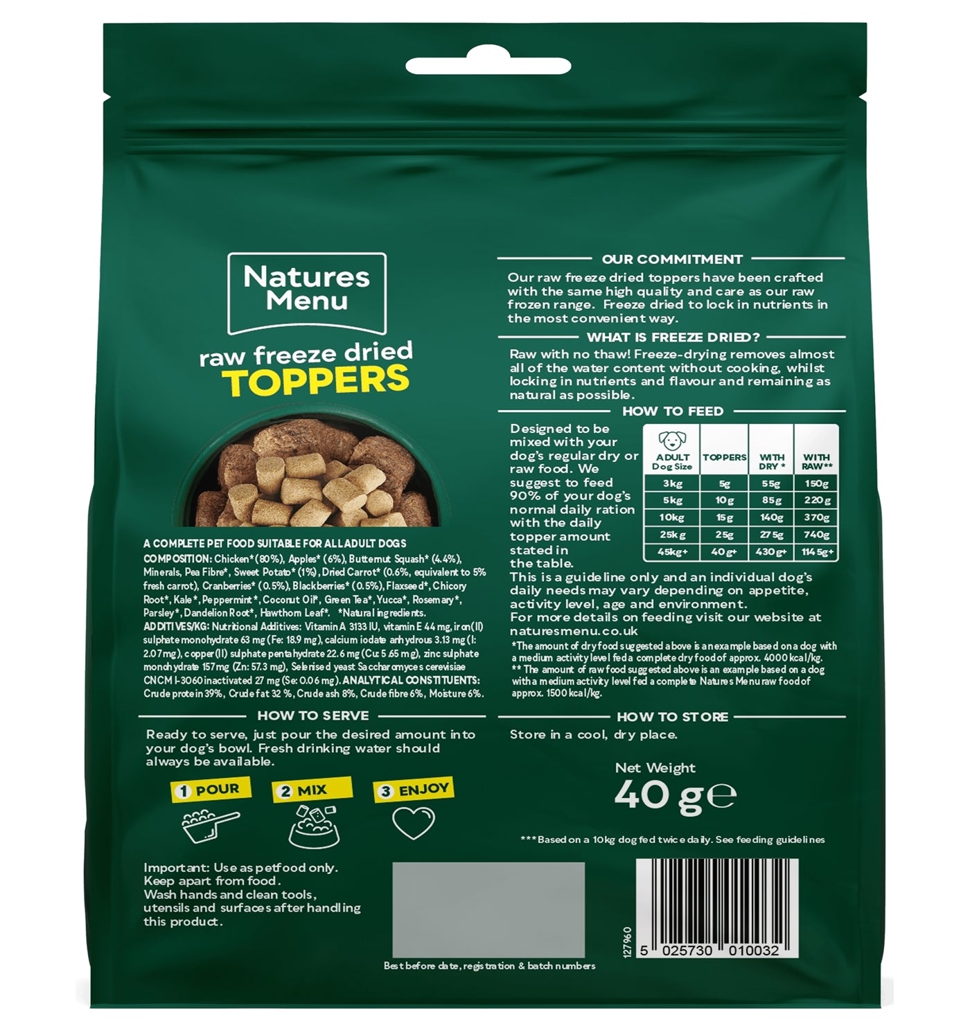 Natures Menu - Freeze Dried Chicken Toppers - Buy Online SPR Centre UK