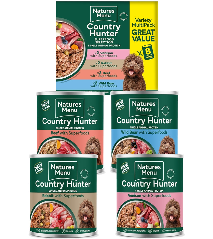Natures Menu - Country Hunter Superfood Meat Selection 8 x 600g Cans