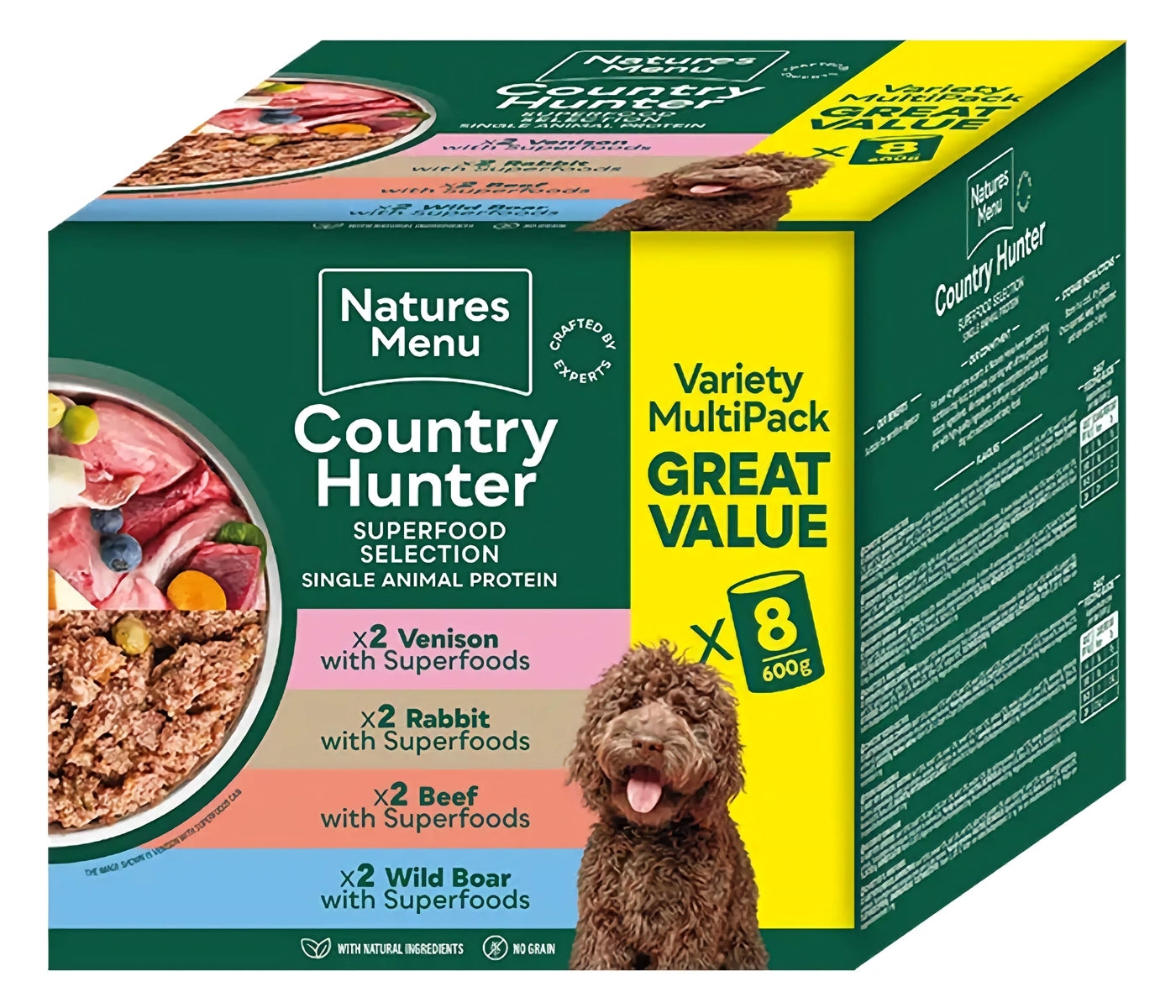 Natures Menu - Country Hunter Superfood Meat Selection 8 x 600g Cans