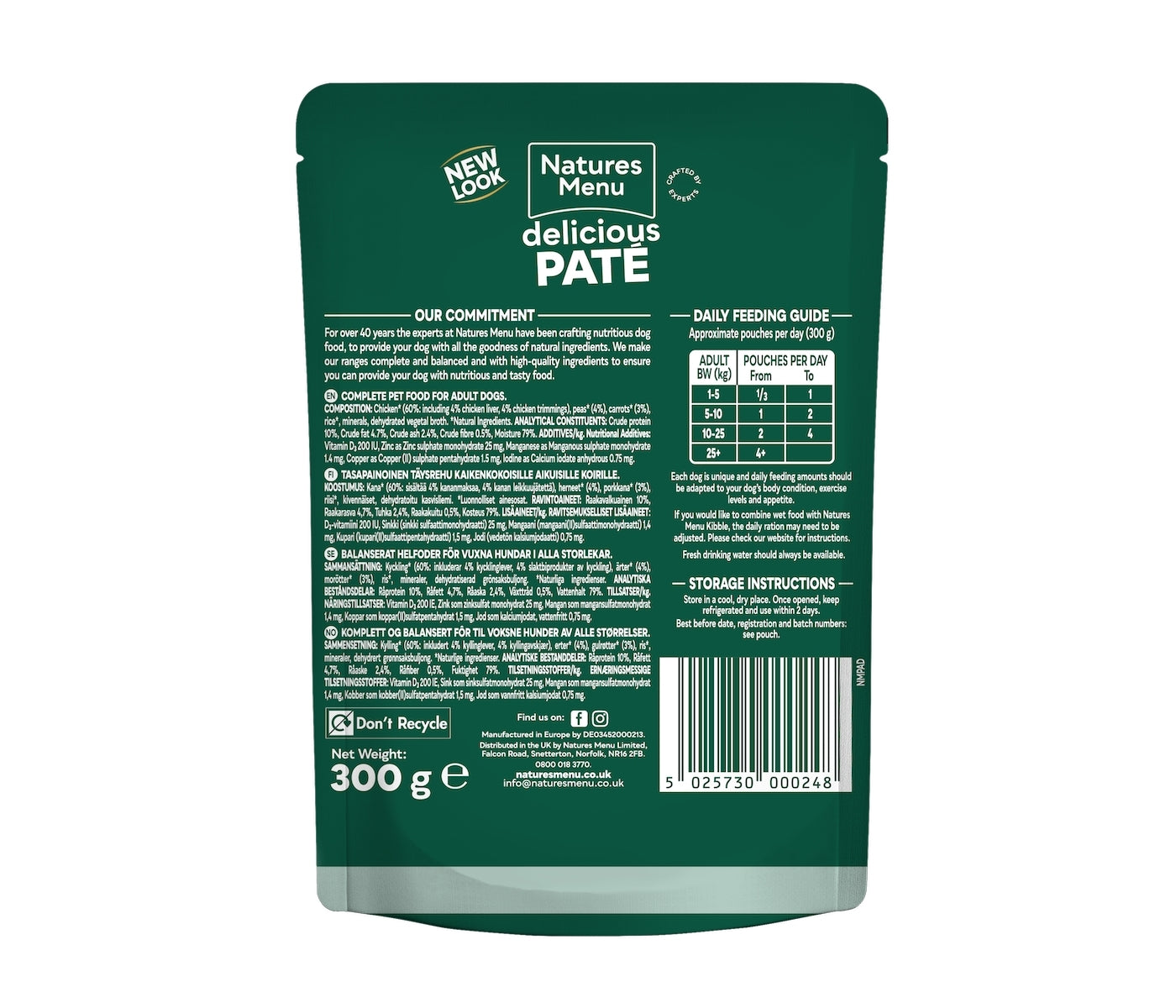 Natures Menu - Chicken with Vegetables Multipack 8x300g Pouches - Buy Online SPR Centre UK