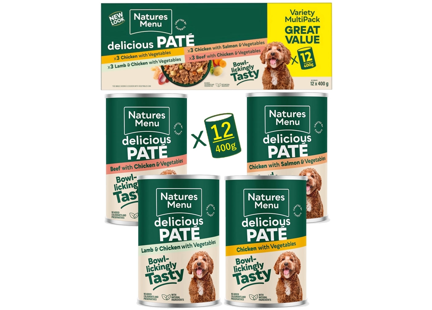 Natures Menu - Meat Selection Multipack 12x400g Cans - Buy Online SPR Centre UK
