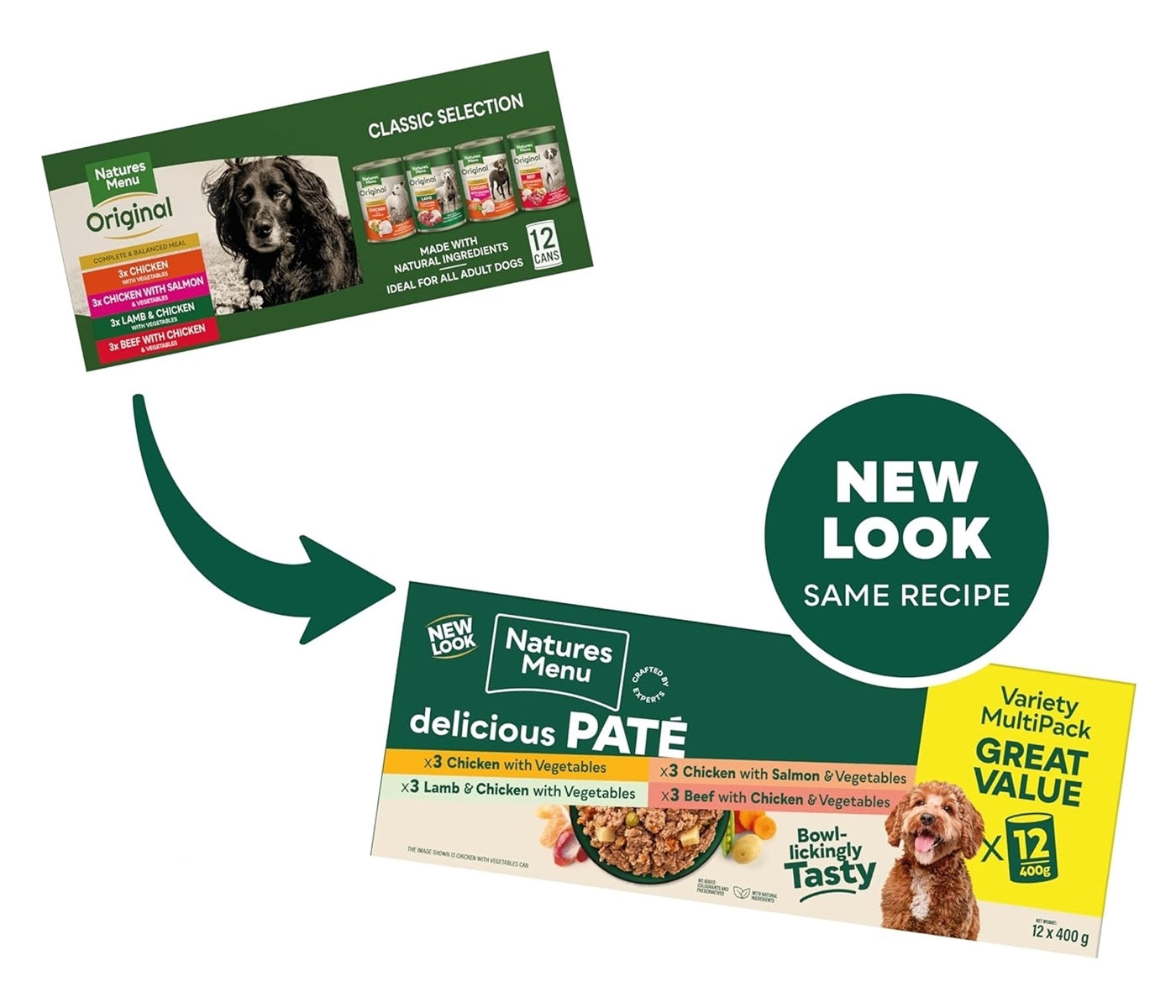 Natures Menu - Meat Selection Multipack 12x400g Cans - Buy Online SPR Centre UK