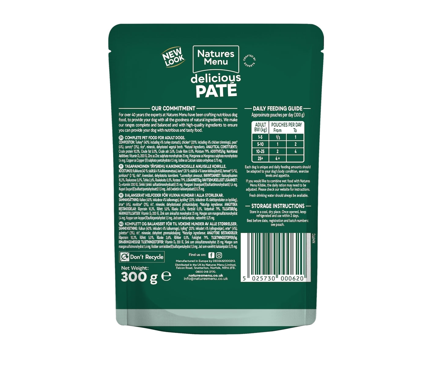Natures Menu - Turkey with Chicken & Vegetables 8x300g - Buy Online SPR Centre UK