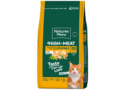 Natures Menu - High in Meat with Chicken Dry Cat Food 1.25kg - Buy Online SPR Centre UK