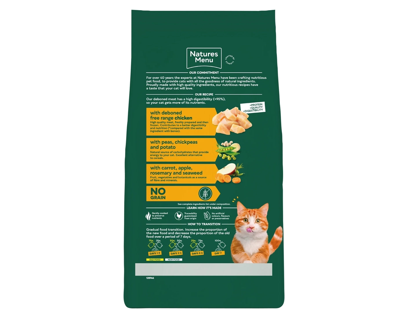 Natures Menu - High in Meat with Chicken Dry Cat Food 1.25kg - Buy Online SPR Centre UK