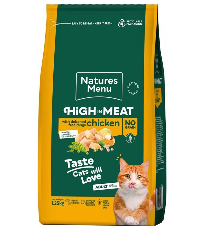 Natures Menu - High in Meat with Chicken Dry Cat Food 3kg - Buy Online SPR Centre UK