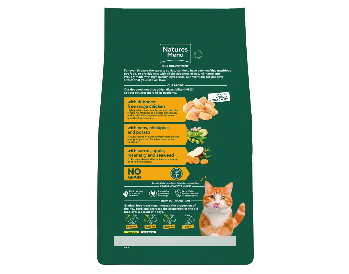 Natures Menu - High in Meat with Chicken Dry Cat Food 3kg - Buy Online SPR Centre UK