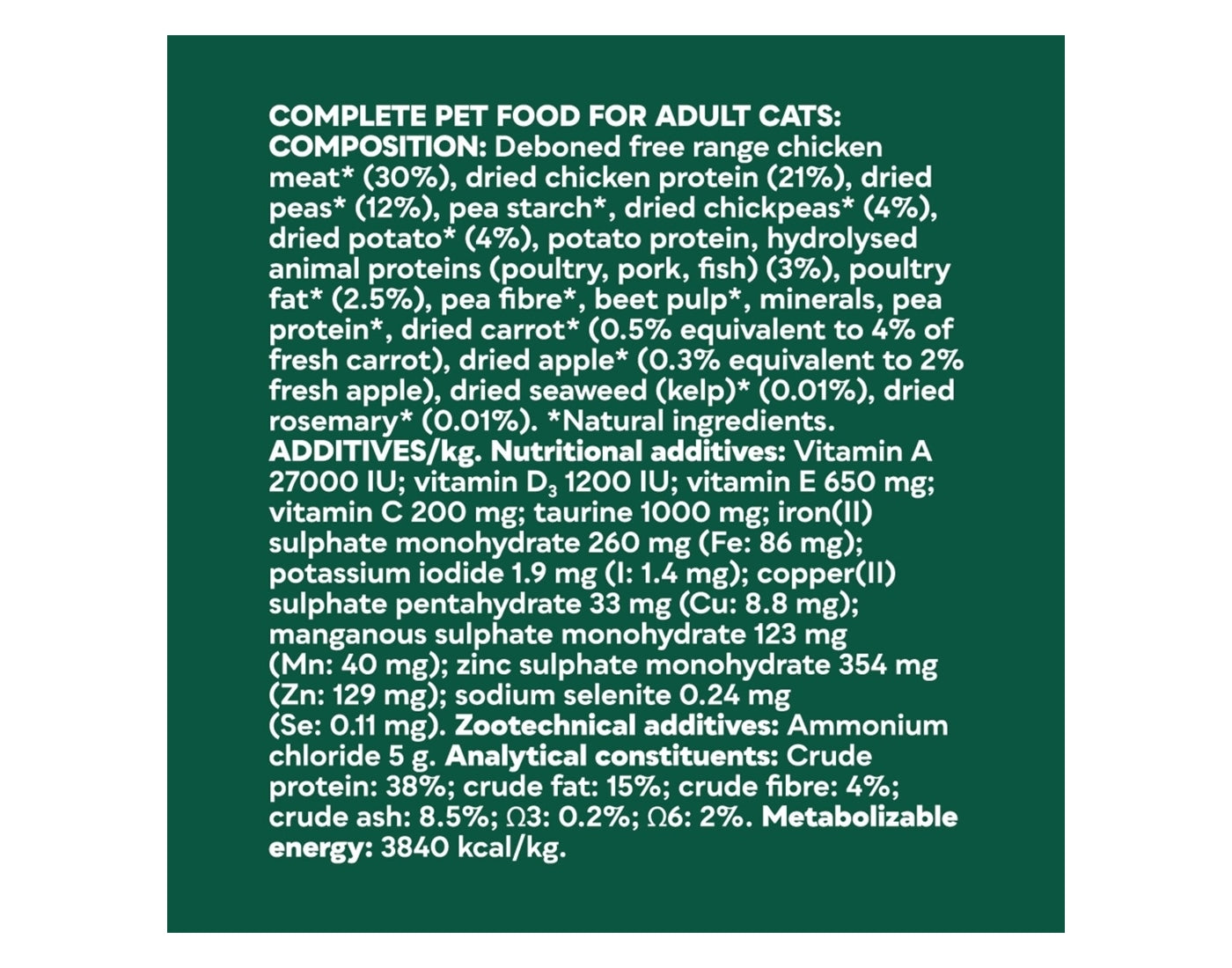 Natures Menu - High in Meat with Chicken Dry Cat Food 3kg - Buy Online SPR Centre UK