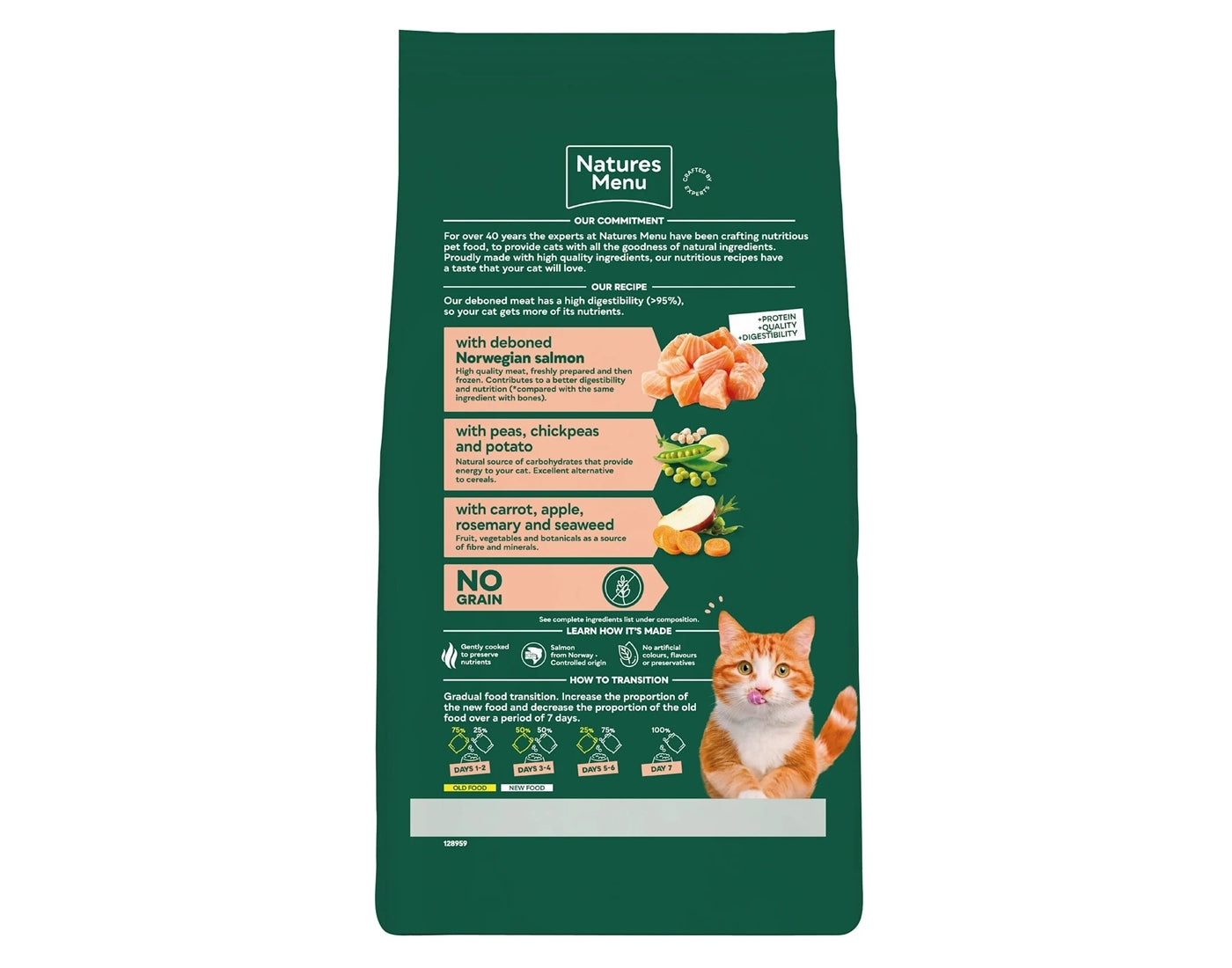 Natures Menu - High in Meat with Salmon Dry Cat Food 3kg - Buy Online SPR Centre UK