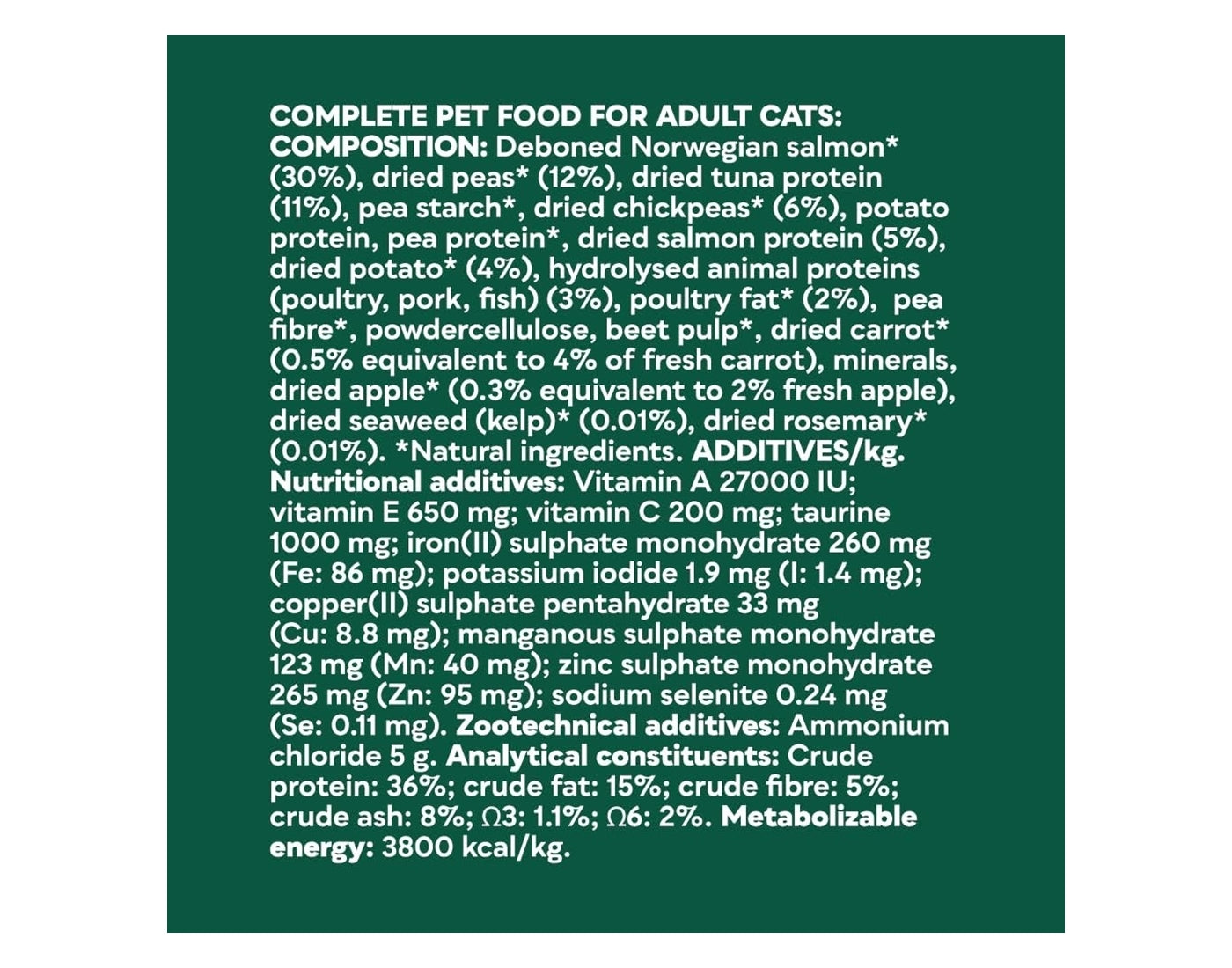 Natures Menu - High in Meat with Salmon Dry Cat Food 3kg - Buy Online SPR Centre UK