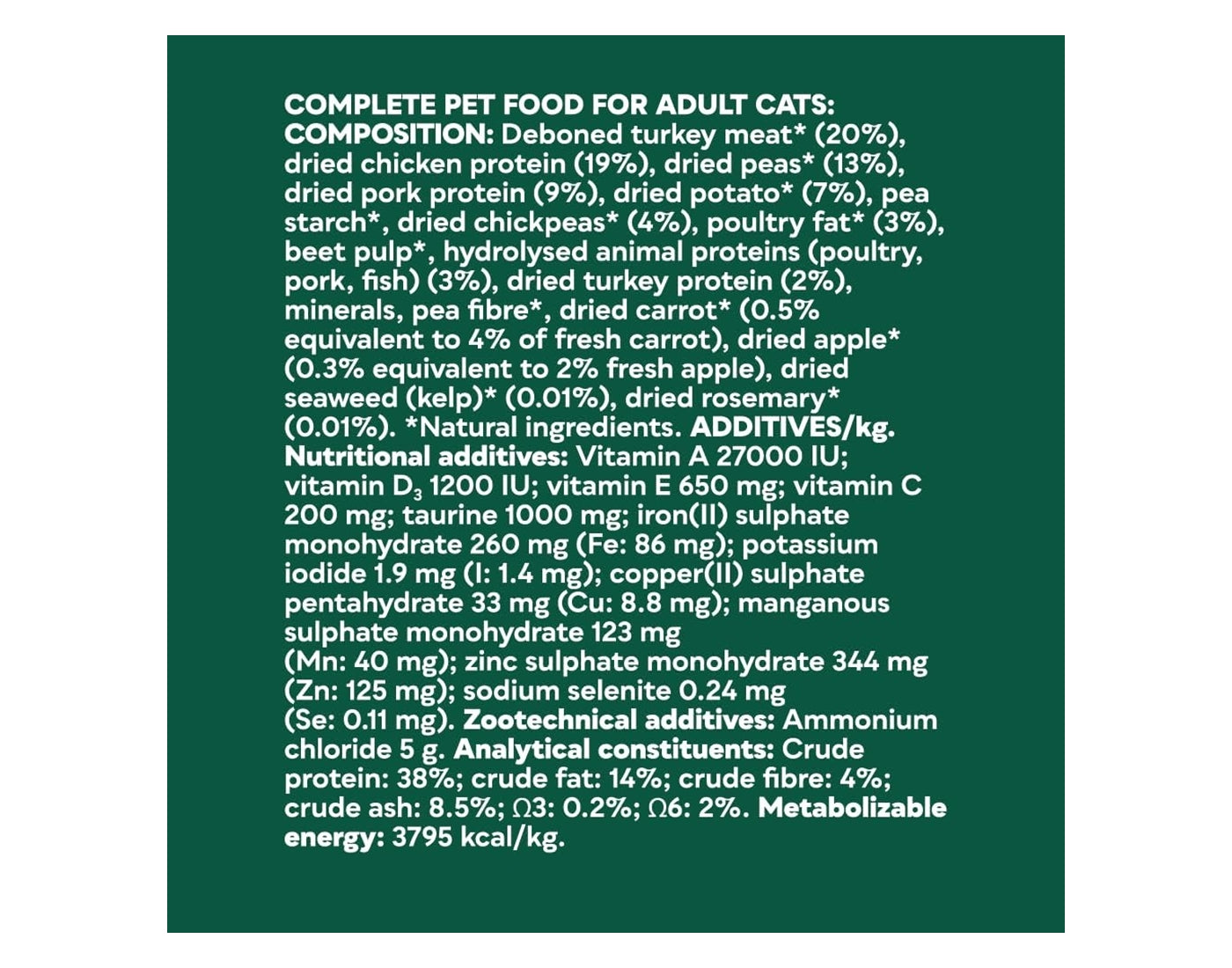 Natures Menu - High in Meat with Turkey Dry Cat Food 1.25kg - Buy Online SPR Centre UK