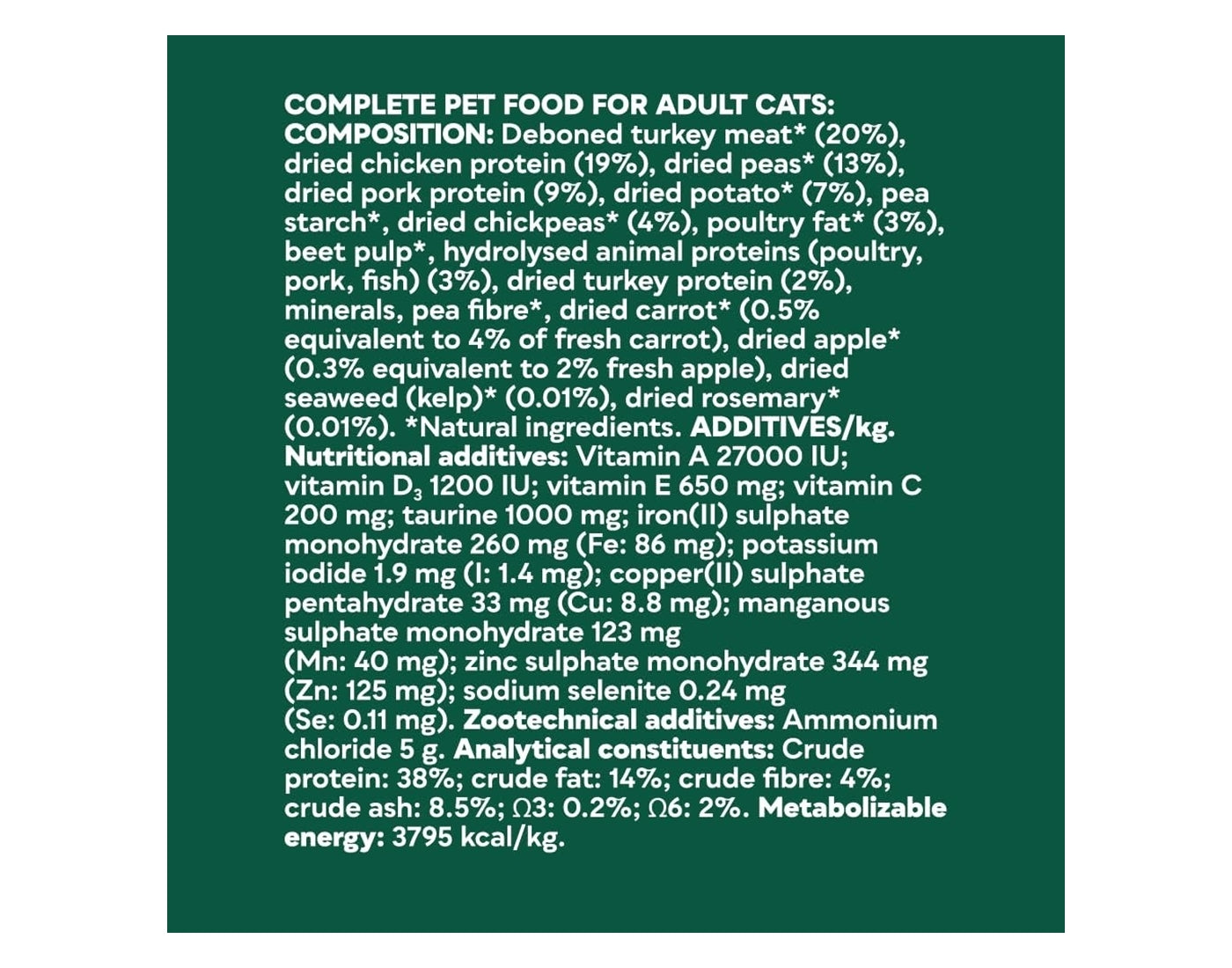 Natures Menu - High in Meat with Turkey Dry Cat Food 3kg - Buy Online SPR Centre UK