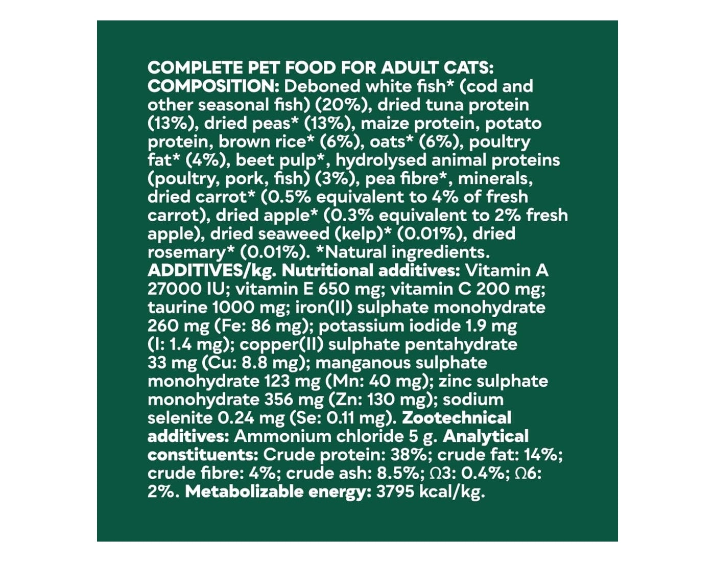 Natures Menu - High in Meat with White Fish Dry Cat Food 3kg - Buy Online SPR Centre UK