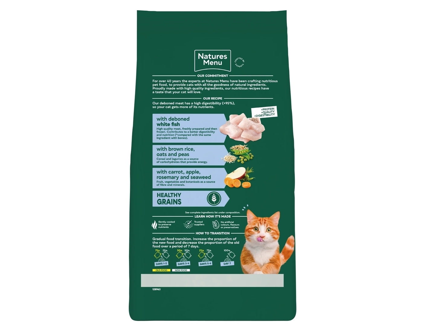 Natures Menu - High in Meat with White Fish Dry Cat Food 3kg - Buy Online SPR Centre UK