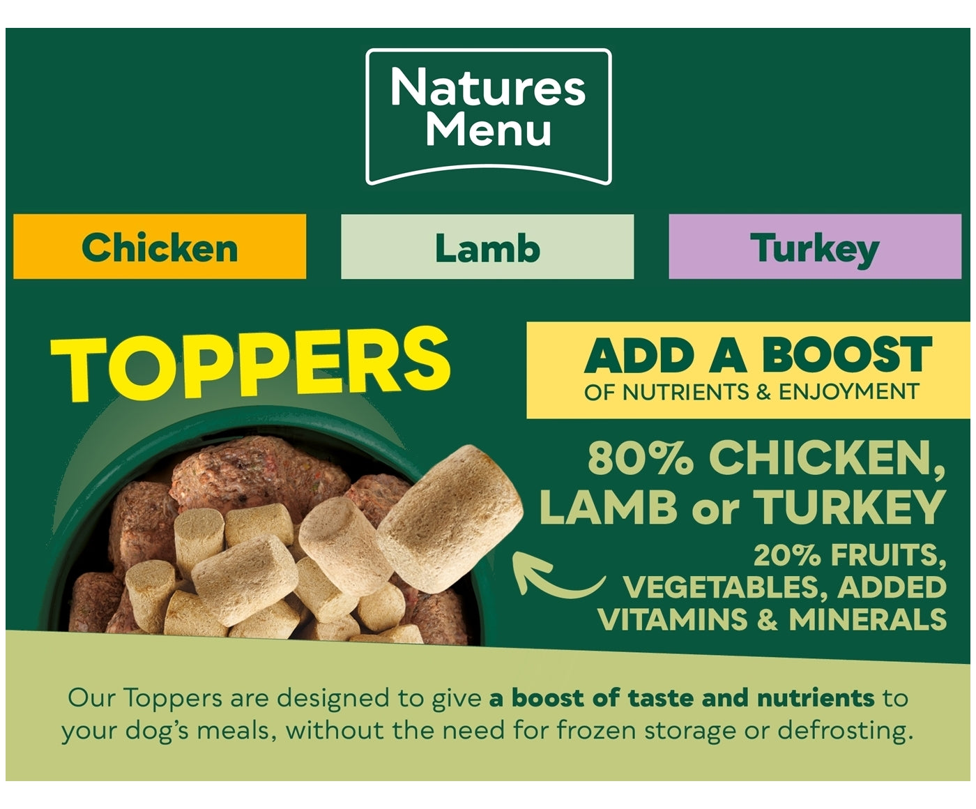 Natures Menu - Freeze Dried Turkey Toppers - Buy Online SPR Centre UK