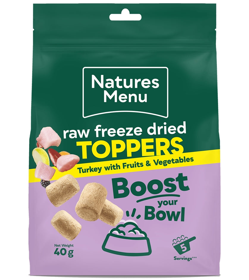 Natures Menu - Freeze Dried Turkey Toppers - Buy Online SPR Centre UK