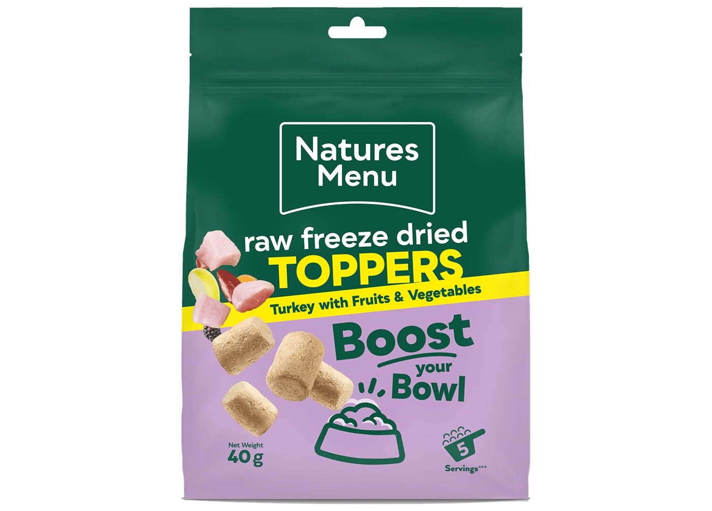 Natures Menu - Freeze Dried Turkey Toppers - Buy Online SPR Centre UK